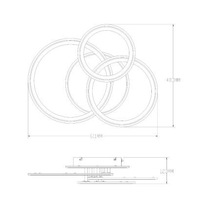 Zuma Line - LED Dimmable φωτιστικό οροφής LED/55W/230V 3000-6000K λευκό + τηλεχειριστήριο