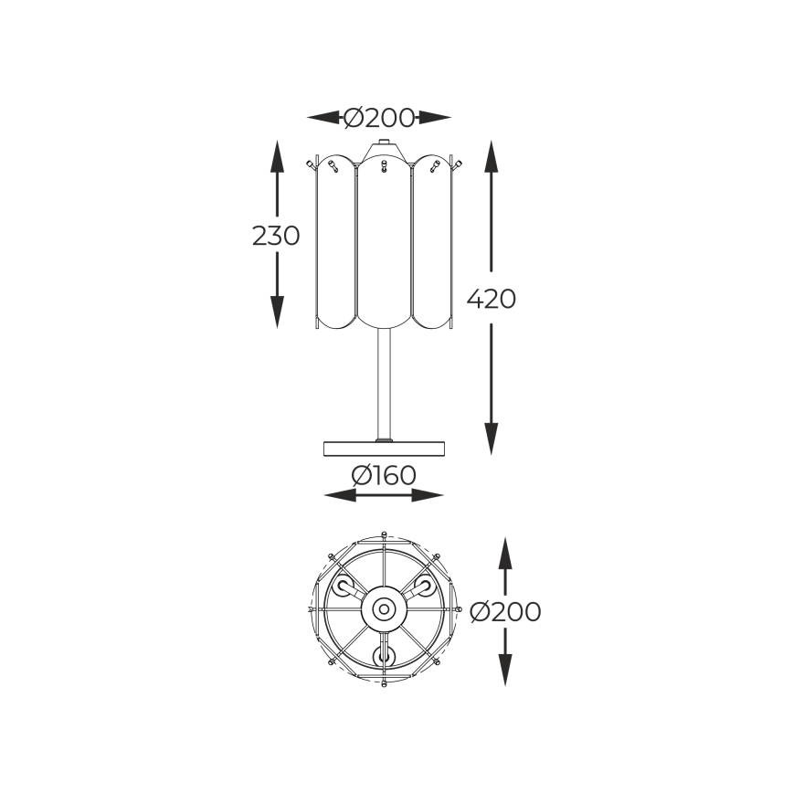 Zuma Line - Eπιτραπέζιο φωτιστικό 3xE14/40W/230V χρυσό