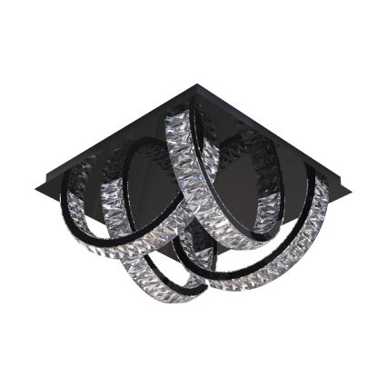 Zuma Line - LED Κρυστάλλινο φωτιστικό οροφής dimming LED/23,5W/230V 2700-6000K μαύρο + τηλεχειριστήριο
