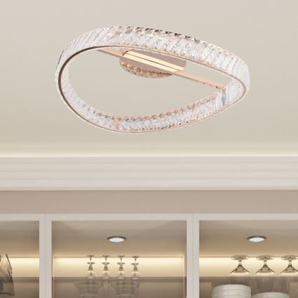 Zuma Line - Ρυθμιζόμενο LED φωτιστικό οροφής LED/36W/230V Ø 52 cm ροζ χρυσό