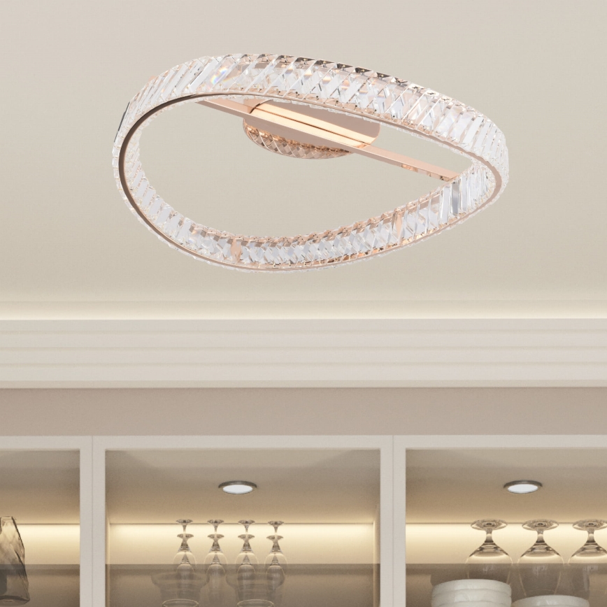 Zuma Line - Ρυθμιζόμενο LED φωτιστικό οροφής LED/36W/230V Ø 52 cm ροζ χρυσό