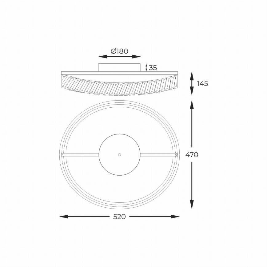 Zuma Line - Ρυθμιζόμενο LED φωτιστικό οροφής LED/36W/230V Ø 52 cm ροζ χρυσό