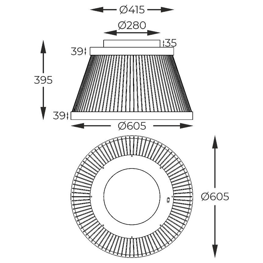 Zuma Line - LED Dimmable φωτιστικό οροφής LED/32W/230V 2700-6000K μαύρο + τηλεχειριστήριο