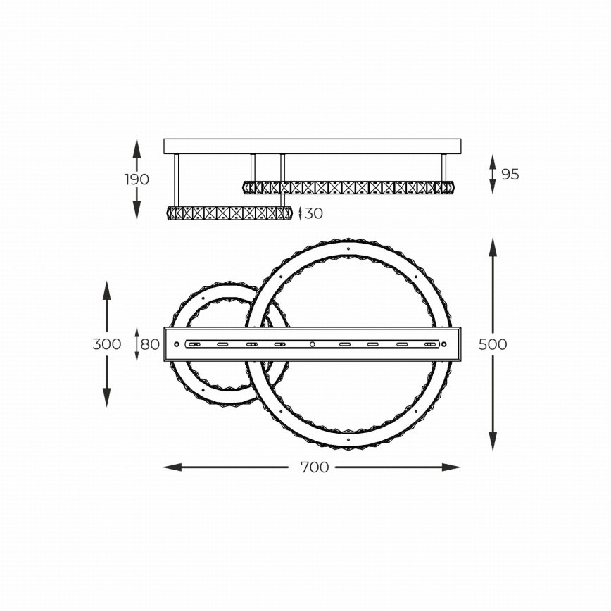 Zuma Line - Ρυθμιζόμενο φωτιστικό οροφής LED 36W/230V, χρυσό