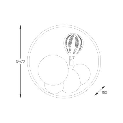 Zuma Line - LED Dimmable παιδικό φωτιστικό οροφής LED/42W/230V 3000/5700K ροζ