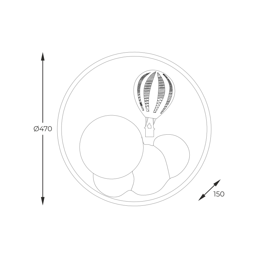 Zuma Line - LED Dimmable παιδικό φωτιστικό οροφής LED/42W/230V 3000/5700K ροζ