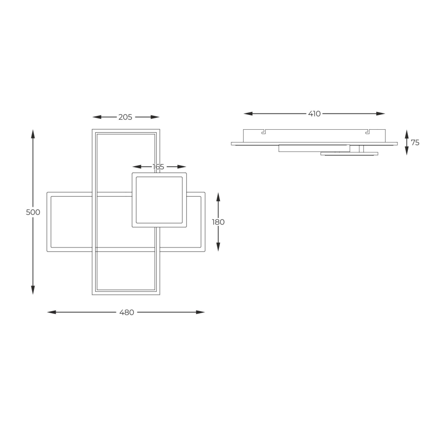 Zuma Line - LED Dimmable φωτιστικό οροφής LED/46W/230V χρυσαφί