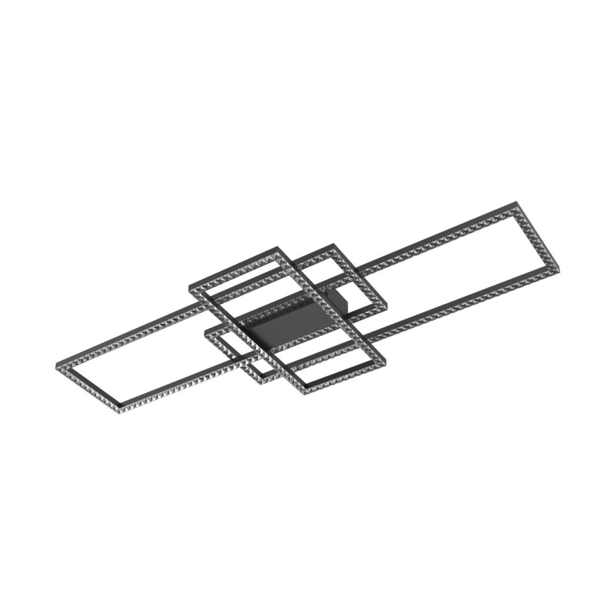 Zuma Line - LED Κρυστάλλινο φωτιστικό οροφής dimming LED/52W/230V 2700-6000K μαύρο + τηλεχειριστήριο