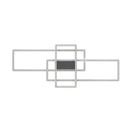 Zuma Line - LED Κρυστάλλινο φωτιστικό οροφής dimming LED/52W/230V 2700-6000K μαύρο + τηλεχειριστήριο