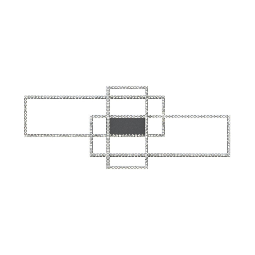 Zuma Line - LED Κρυστάλλινο φωτιστικό οροφής dimming LED/52W/230V 2700-6000K μαύρο + τηλεχειριστήριο