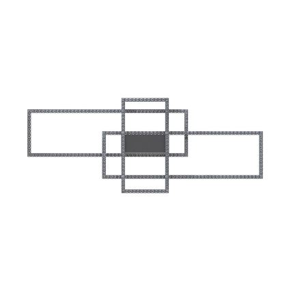 Zuma Line - LED Κρυστάλλινο φωτιστικό οροφής dimming LED/52W/230V 2700-6000K μαύρο + τηλεχειριστήριο