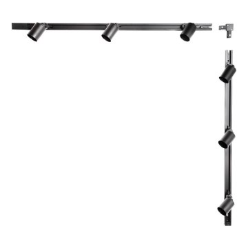 Zuma Line - Σποτ φωτιστικό για σύστημα ράγας 6xGU10/10W/230V μαύρο + αξεσουάρ ράγας