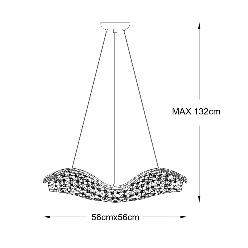 Zuma Line - Κρεμαστό φωτιστικό με καλώδιο 8xG9/42W/230V χρυσό