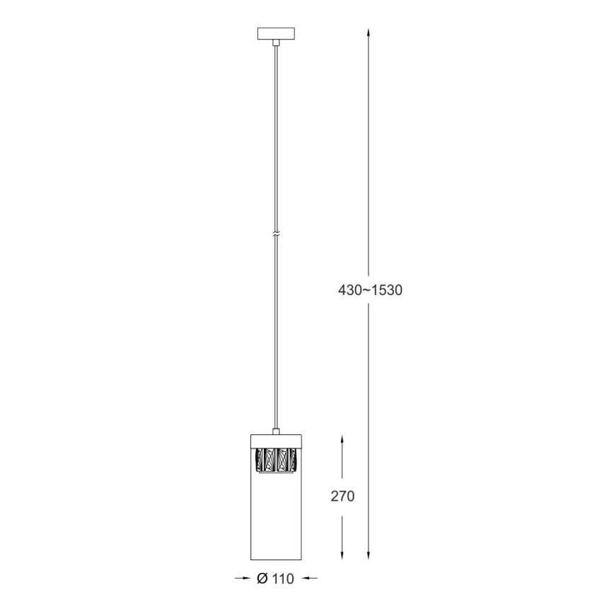 Zuma Line - Κρεμαστό φωτιστικό οροφής  1xG9/28W/230V χάλκινο