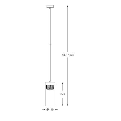 Zuma Line  - Κρυστάλλινο πολύφωτο κρεμαστό 1xG9/28W/230V