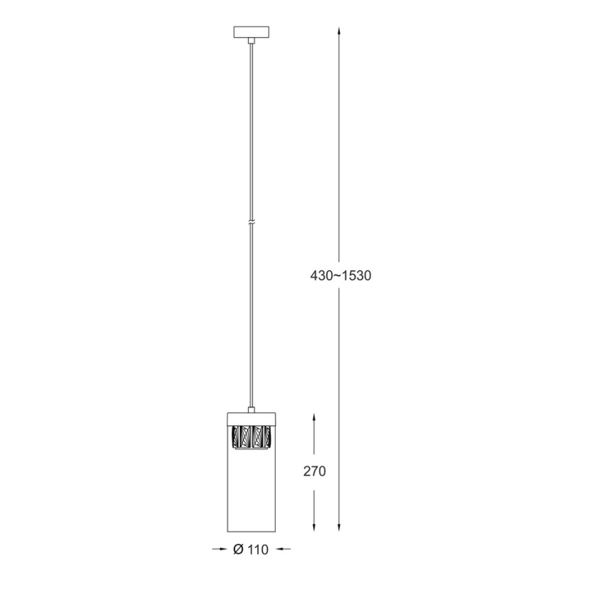 Zuma Line- Κρυστάλλινο κρεμαστό πολύφωτο 1xG9/28W/230V