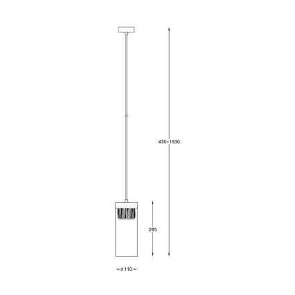 Zuma Line - Κρυστάλλινο πολύφωτο κρεμαστό 1xG9/28W/230V