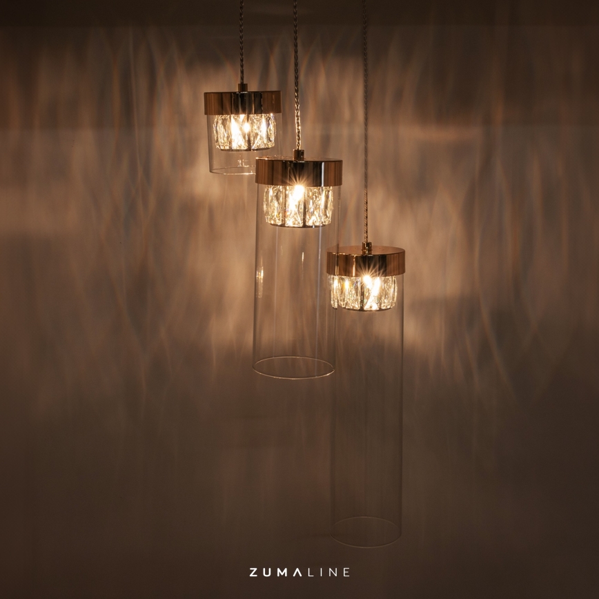 Zuma Line - Κρυστάλλινο πολύφωτο κρεμαστό 3xG9/28W/230V