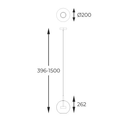 Zuma Line -  Κρεμαστό φωτιστικό οροφής LED LED/5W/230V χρυσαφί