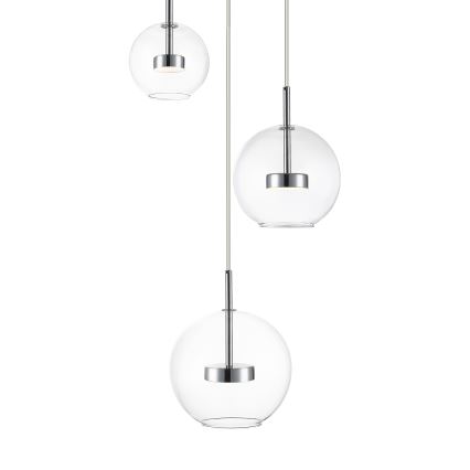 Zuma Line -  Κρεμαστό φωτιστικό οροφής LED 3xLED/5W/230V γυαλιστερό χρώμιο