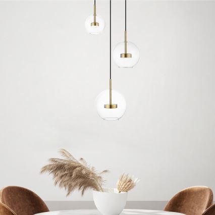 Zuma Line -  Κρεμαστό φωτιστικό οροφής LED 3xLED/5W/230V χρυσαφί