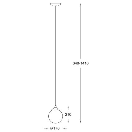 Zuma Line - Πολύφωτο κρεμαστό 1xE27/40W/230V