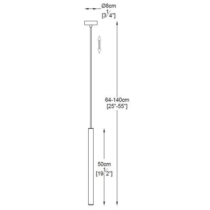 Zuma Line - LED Πολυέλαιος με καλώδιο LED/5W/230V μαύρο γυαλιστερό χρώμιο