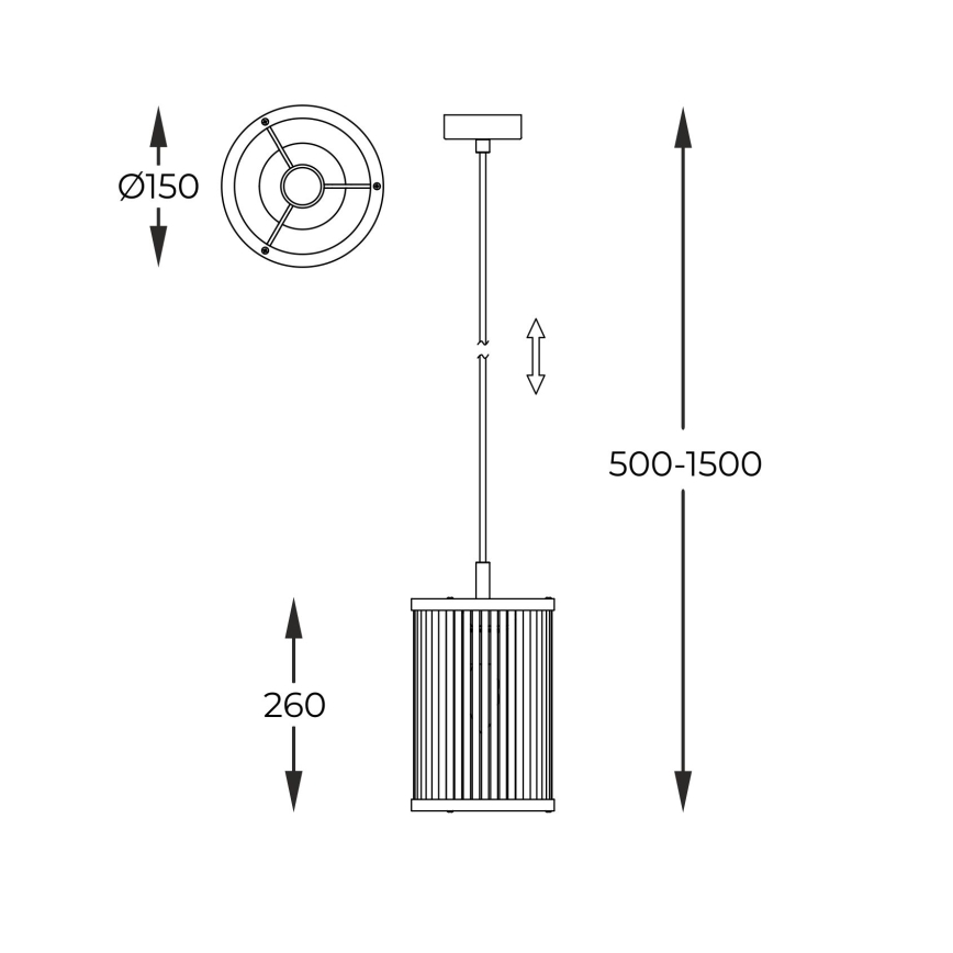 Zuma Line - Κρεμαστό φωτιστικό οροφής 1xE14/40W/230V γυαλιστερό χρώμιο