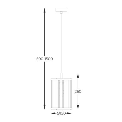 Zuma Line - Κρεμαστό φωτιστικό οροφής 1xE14/60W/230V μαύρο