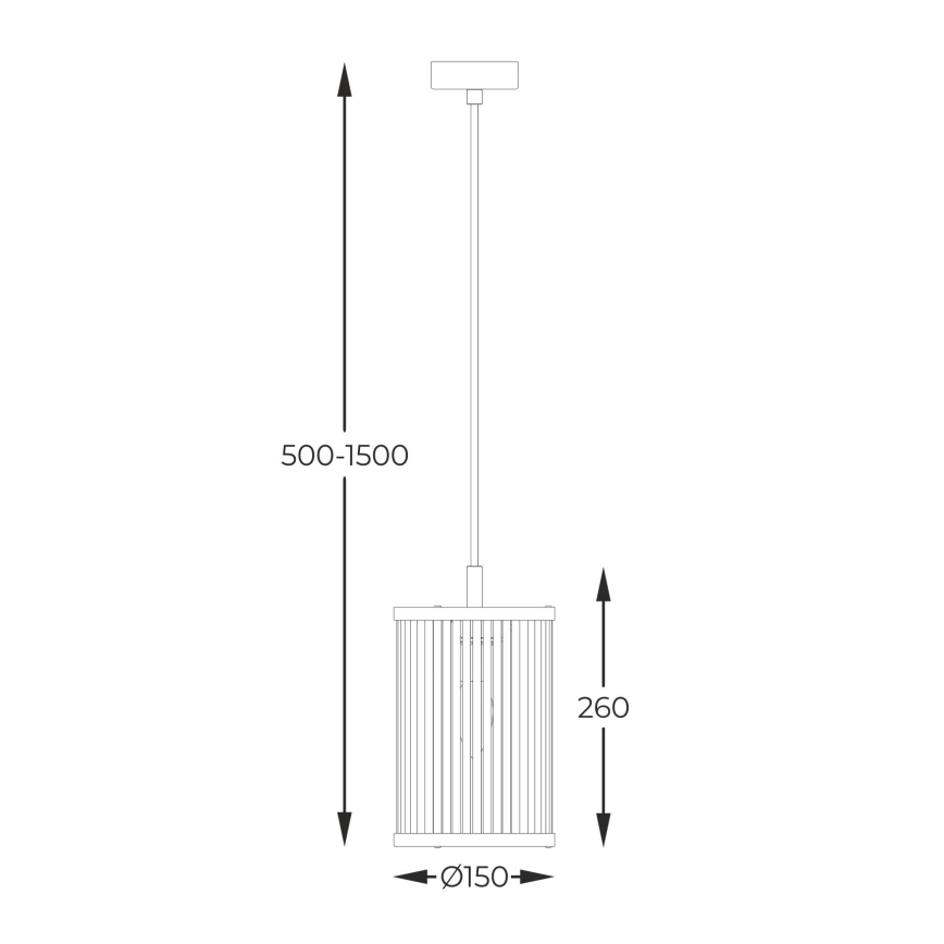 Zuma Line - Κρεμαστό φωτιστικό οροφής 1xE14/60W/230V μαύρο
