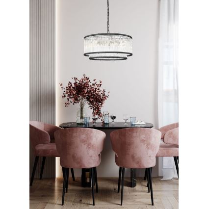 Zuma Line - Κρεμαστό φωτιστικό οροφής 6xE14/60W/230V μαύρο