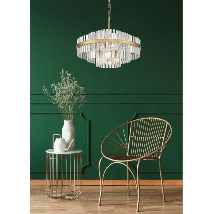 Zuma Line - Κρεμαστό φωτιστικό οροφής12xG9/28W/230V διάμετρος 60 cm χρυσαφί