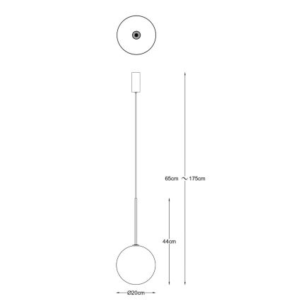 Zuma Line - Κρεμαστό φωτιστικό με καλώδιο 1xG4/2W/230V χρυσό