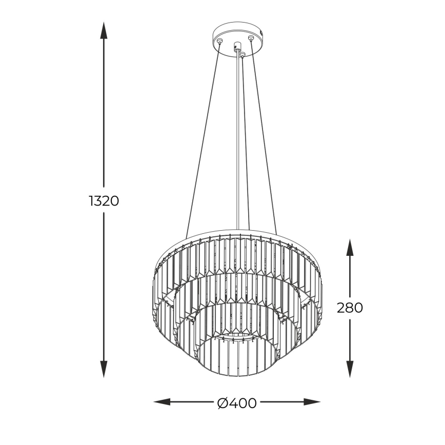 Zuma Line - Κρυστάλλινο κρεμαστό φωτιστικό οροφής 4xE14/40W/230V χρυσαφί