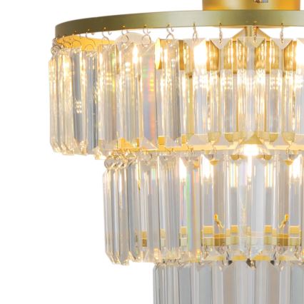 Zuma Line - Κρυστάλλινη πλαφονιέρα οροφής 4xE14/40W/230V χρυσαφί