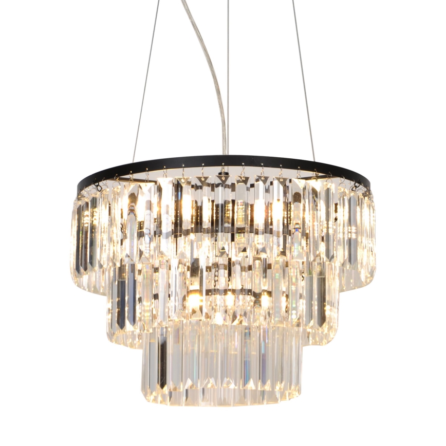 Zuma Line - Κρυστάλλινο κρεμαστό φωτιστικό οροφής4xE14/40W/230V μαύρο