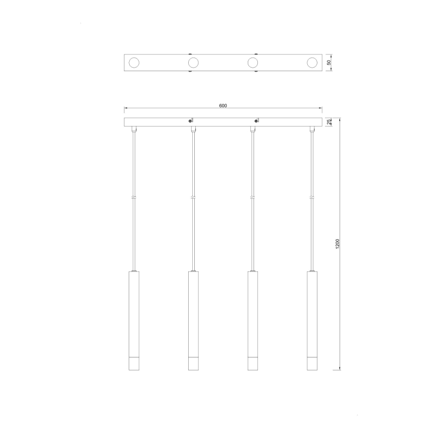 Zuma Line - Κρεμαστό φωτιστικό με καλώδιο 4xG9/5W/230V χρυσό