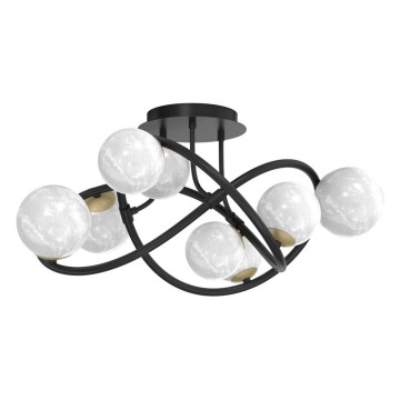 Zuma Line - Πλαφονιέρα οροφής 8xG9/3,5W/230V μαύρο