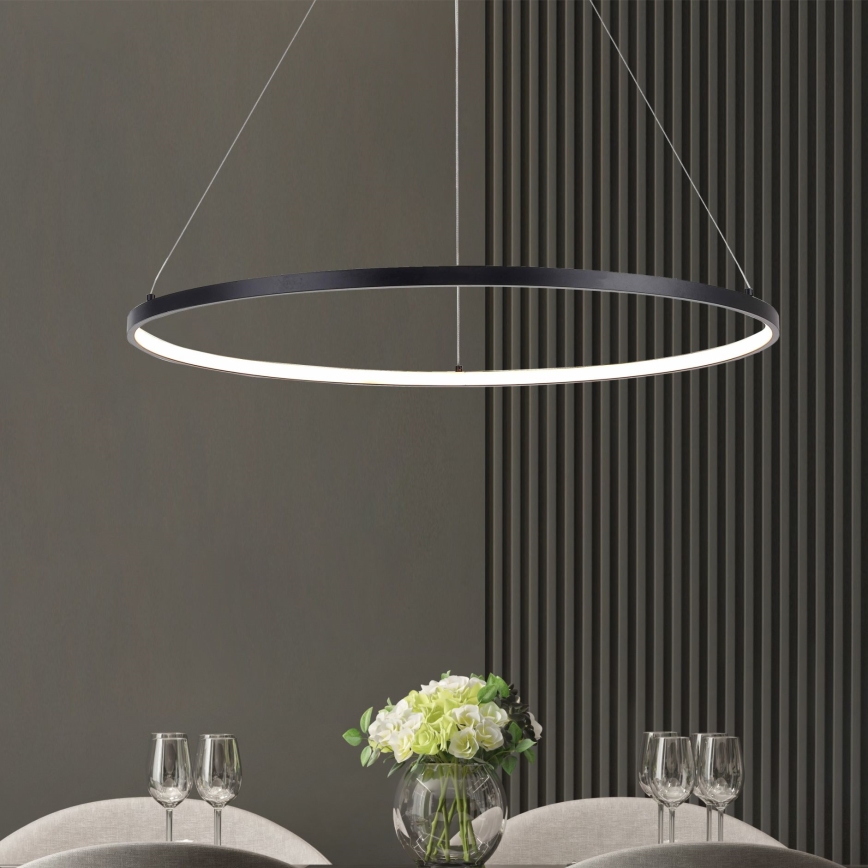 Zuma Line -  Κρεμαστό φωτιστικό οροφής LED LED/40W/230V 3000/4000/6000K διάμετρος 90 cm μαύρο