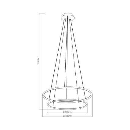 Zuma Line -  Κρεμαστό φωτιστικό οροφής LED LED/40W/230V χρυσό