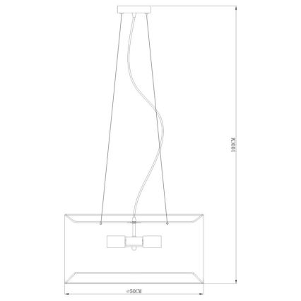 Zuma Line - Πολύφωτο κρεμαστό 4xE27/60W/230V μαύρο