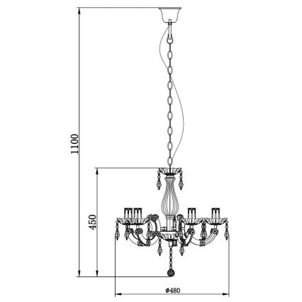 Zuma Line - Πολυέλαιος κρεμαστός 5xE14/40W/230V