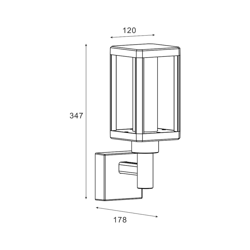 Zuma Line - Φωτιστικό τοίχου LED εξωτερικού χώρου LED/12W/230V IP65 μαύρο