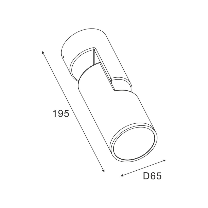 Zuma Line - Επιτοίχιο φωτιστικό εξωτερικού χώρου 1xGU10/35W/230V IP65 μαύρο