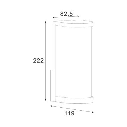 Zuma Line - Επιτοίχιο φωτιστικό εξωτερικού χώρου 1xE27/60W/230V IP44 μαύρο