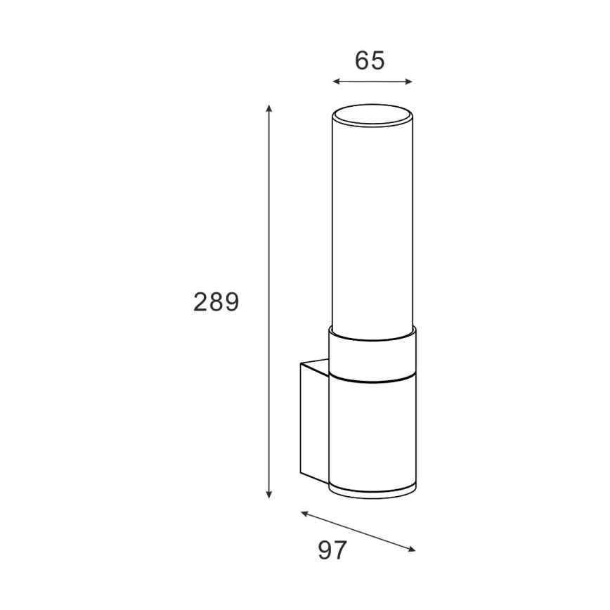 Zuma Line - Φωτιστικό τοίχου εξωτερικού χώρου 1xE27/60W/230V IP54 μαύρο