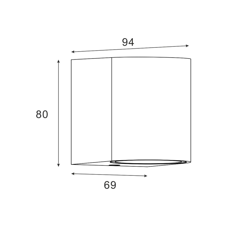 Zuma Line - Επιτοίχιο φωτιστικό εξωτερικού χώρου 1xGU10/35W/230V IP44 μαύρο