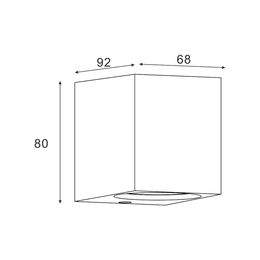 Zuma Line - Επιτοίχιο φωτιστικό εξωτερικού χώρου 1xGU10/35W/230V IP44 μαύρο
