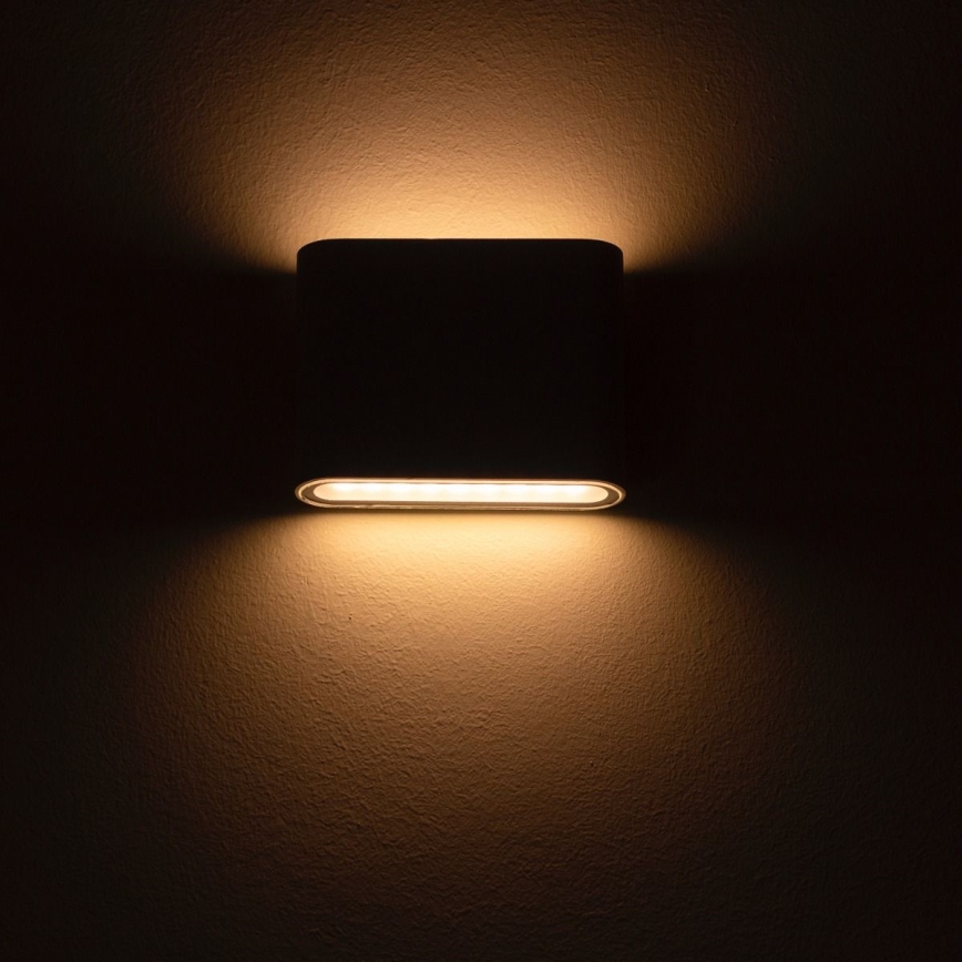 Zuma Line - Επιτοίχιο φωτιστικό εξωτερικού χώρου LED LED/12W/230V IP65 μαύρο