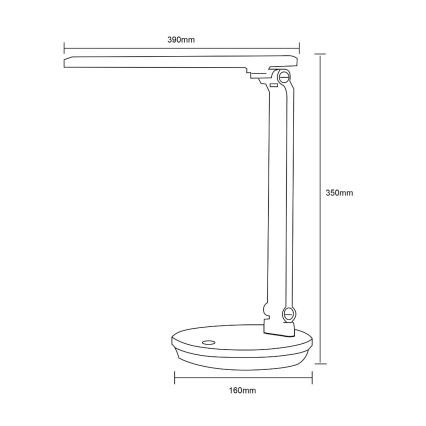 Zuma Line - Επιτραπέζια λάμπα LED LED/5W/230V 3000-6000K μαύρο